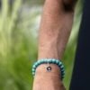 Bracelet perles Turquoise petit Ange Charm – Image 3
