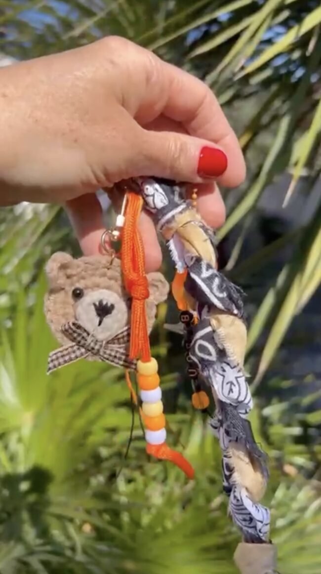 Grigris de sac Ours orange