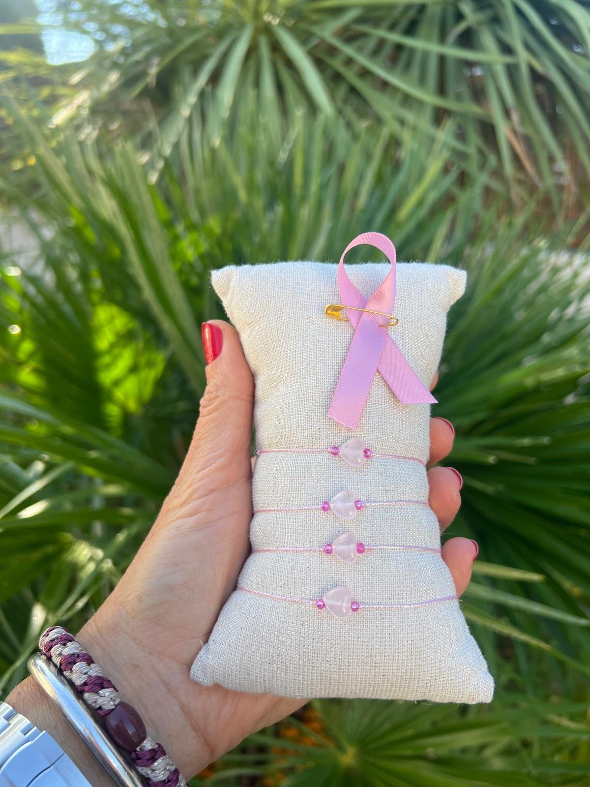 Bracelet en quartz ~ Octobre rose 🎀 – Image 4