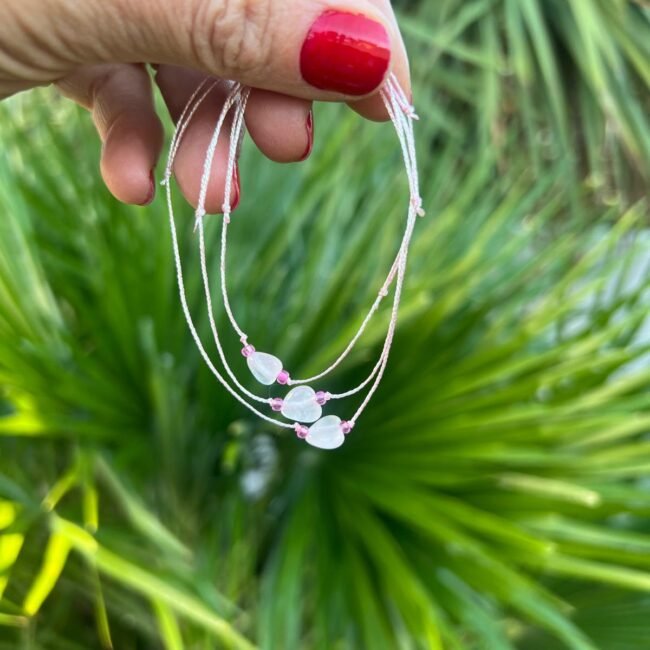 Bracelet en quartz ~ Octobre rose 🎀