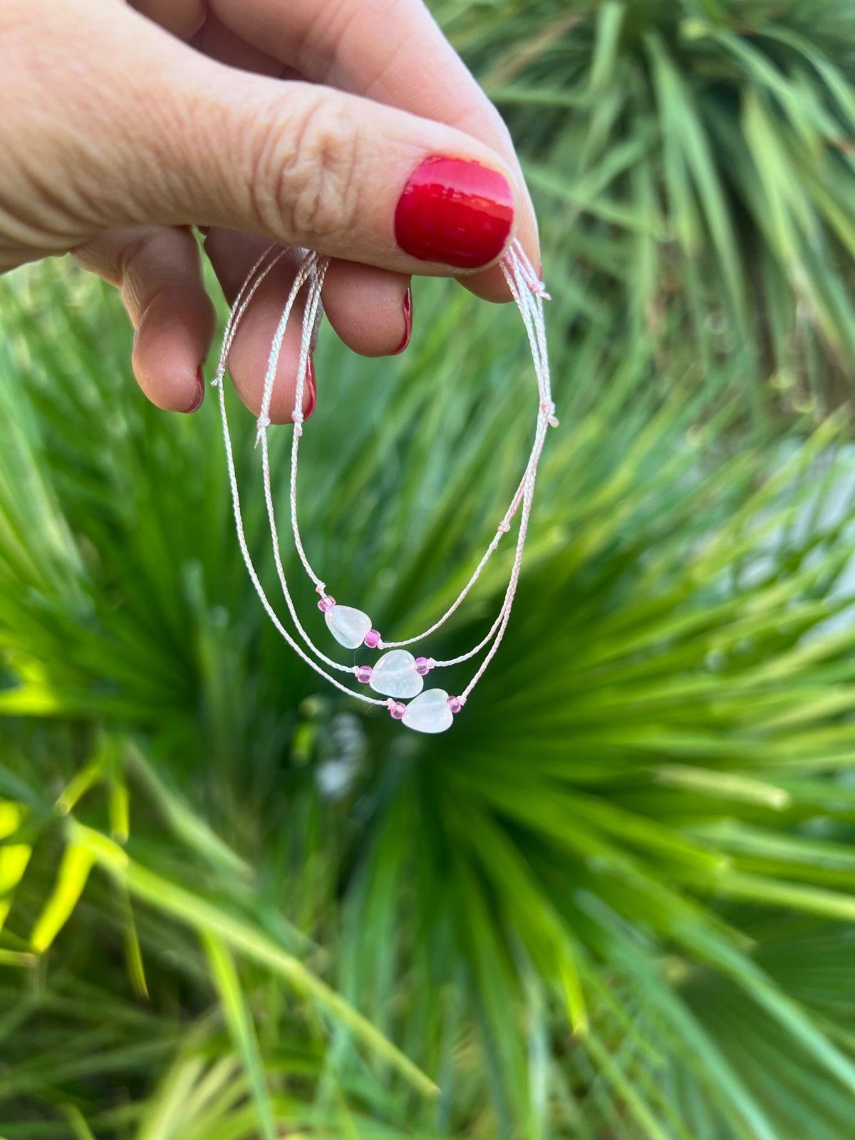 Bracelet en quartz ~ Octobre rose 🎀