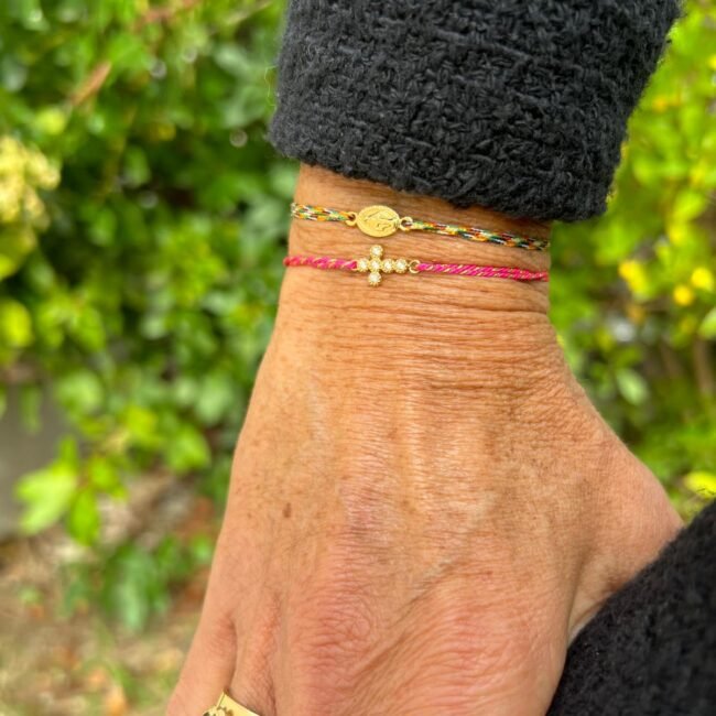 Bracelet croix strass