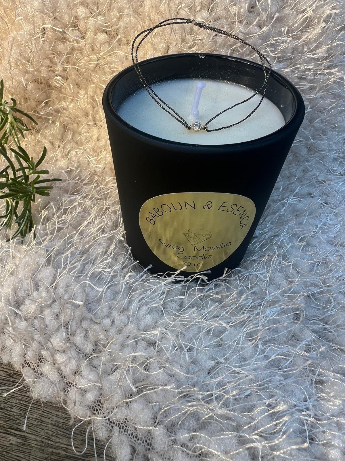 BOUGIE AVEC BIJOU CACHÉ - BRACELET STRASS – UN CADEAU ORIGINAL - 2025