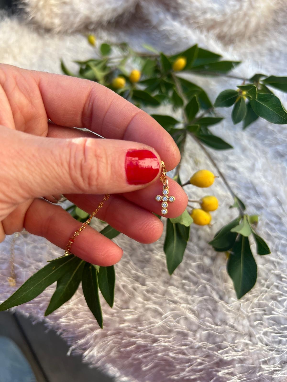 Collier croix strass – Image 3