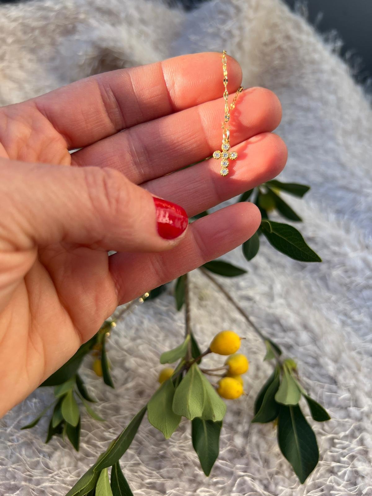 Collier croix strass – Image 2