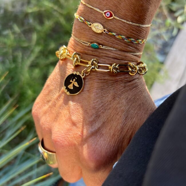 Bracelet en acier + ange