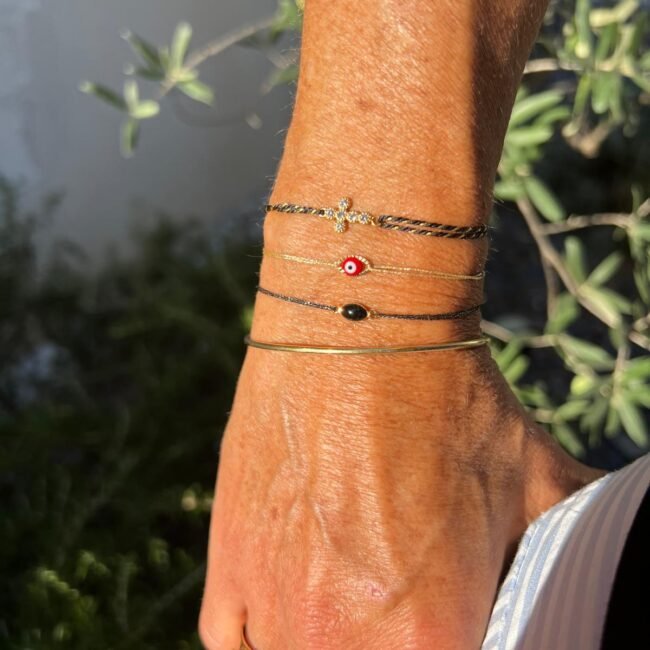 Bracelet ovale résine black