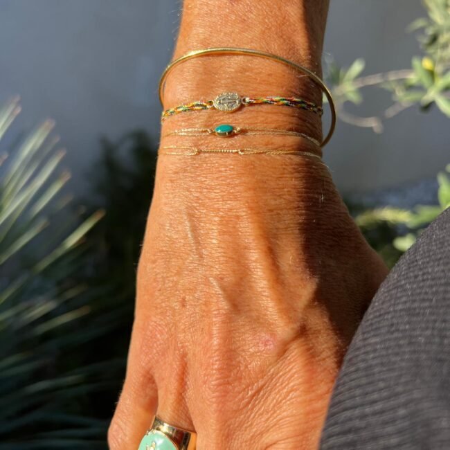 Bracelet ovale résine Green