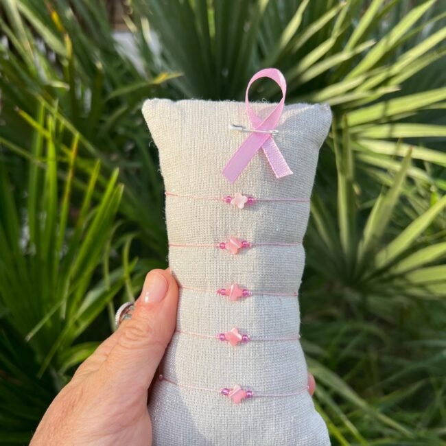 Bracelet en nacre - Octobre rose 🎀 - Édition 2026