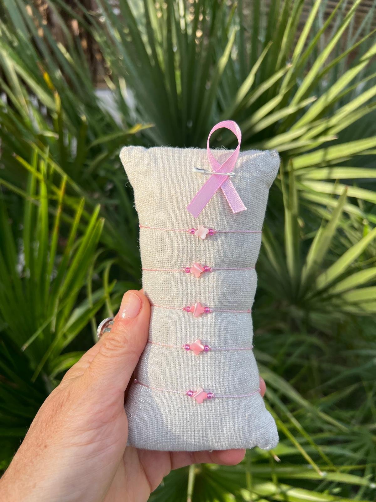 Bracelet en nacre - Octobre rose 🎀 - Édition 2026